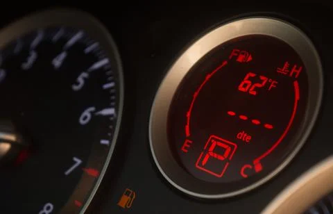 Stranded on the side of the road with no gas in the tank due to fuel shorta.. Stock Photos