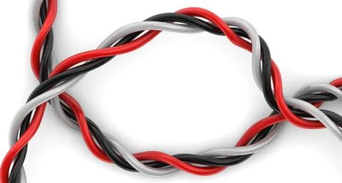 Stranded wire as a frame Stock Illustration