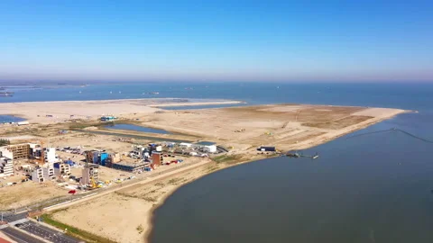 Strandeiland Amsterdam under construction Video stock 141531440