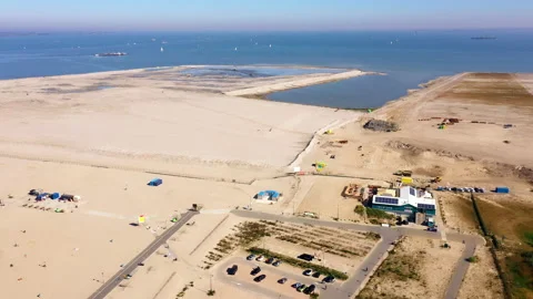 Strandeiland Amsterdam under construction Video stock 141531609