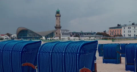 Strandkörbe beach chairs Stock Footage 159718560