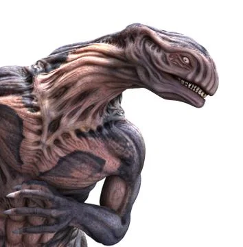 Strange Alien Portrait Illustrazione stock