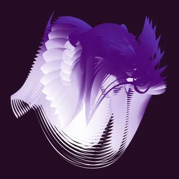 Strange alien structure.  Liquid color background. Stock Illustration