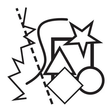 Strange black and white hypnotic mesmerizing and alluring pattern. Vector Ill Stock Illustration