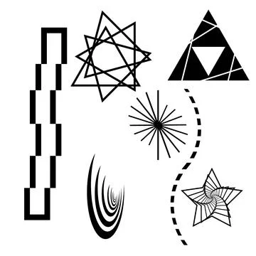 Strange black and white hypnotic mesmerizing and alluring pattern. Vector Ill Stock Illustration