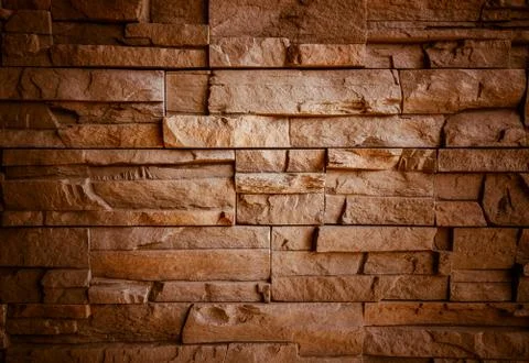 Strange brickwall (vignette) Stock Photos