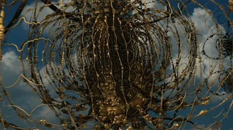 Strange bronze object  Stock Footage 22155264