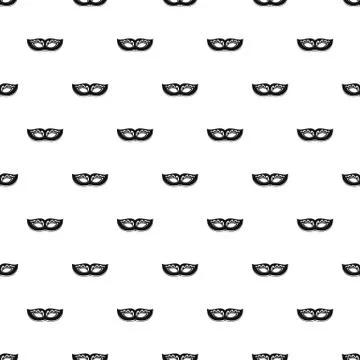 Strange carnival mask pattern seamless Stock Illustration
