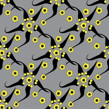 Strange Chub Seamless Pattern Illustrazione stock