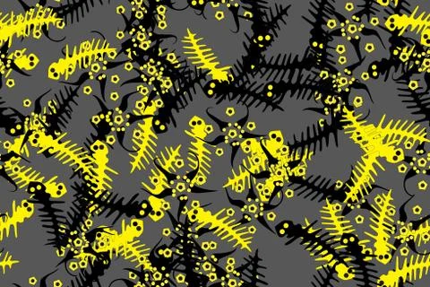 Strange Chub Seamless Pattern Vector Illustration 스톡 일러스트