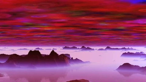 Strange Clouds on Alien Planet Stock Footage 78626608