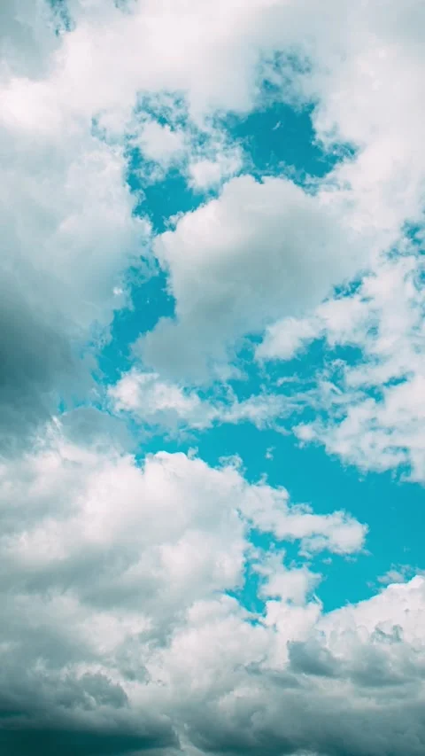 Strange Clouds Cloud Sky Moving In Cloudy Sky. Cloudscape Time Lapse Stock Footage 341375547