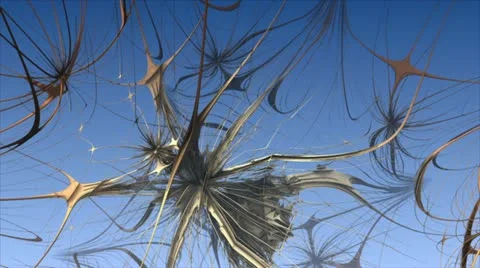 Strange complex structures in the sky n1446 Stock Footage 21822348