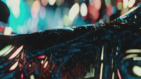 Strange extraterrestrial, alien object. Defocused bokeh patterns in the Stock Footage 246057689