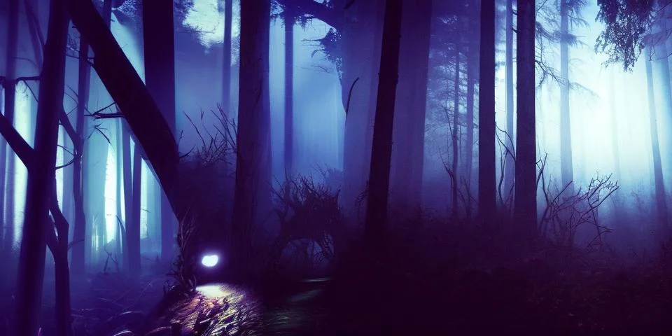 Strange forest Stock Illustration