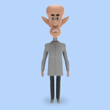 Strange funny professor Stock Illustration