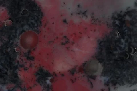 Strange galaxy with artificial planets asteroids far from 写真素材