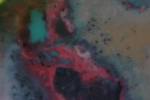 Strange galaxy with artificial planets asteroids far from Fotos Stock