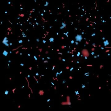 Strange geometric confetti Stock Illustration