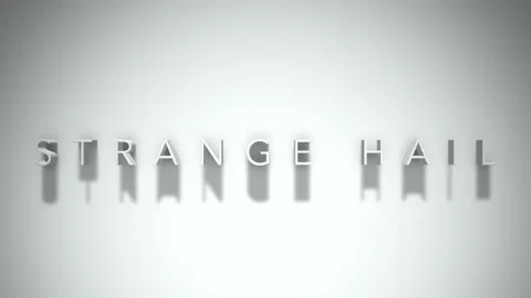 Strange hail 3D title animation with shadows on a white background Stock Footage 297905593