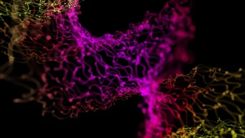 Strange Infinite Alien DNA Creature Microbe Plant or Structure Pink Stock Footage 72110771