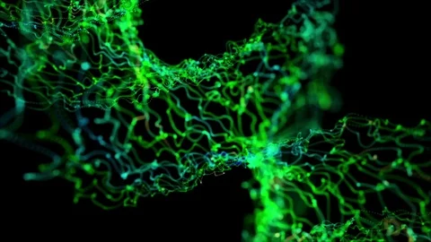 Strange Infinite Alien DNA Creature Microbe Plant or Structure Green Stock-Footage 72111143