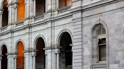 Strange Light inside an Old Building Stock Footage 8516524