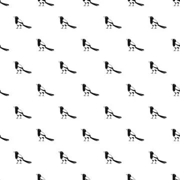 Strange magpie pattern seamless Illustrazione stock