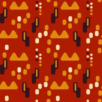 Strange mountain forest seamless pattern Illustrazione stock