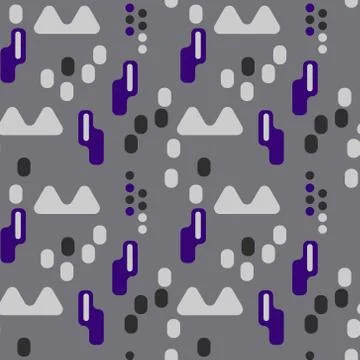 Strange mountain forest seamless pattern Stock Illustration