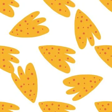 Strange seamless pattern. Abstract shapes on white background. Stock Illustration