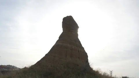 Strange soil knoll high key backlight Stock Footage 102911988