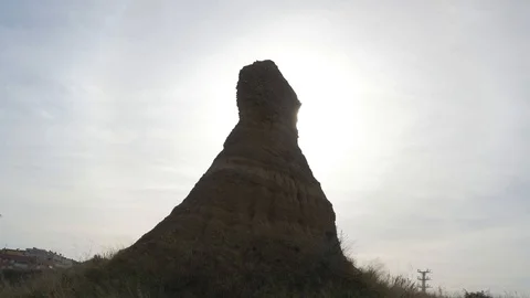 Strange soil knoll low key backlight Stock Footage 102911802
