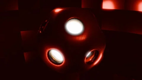 Strange Stone with Shining Middle 4K VJ Loop - Mystical Motion Background Re Stock Footage 302065298