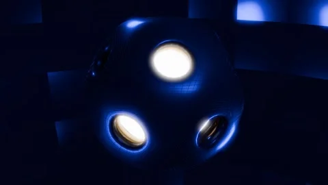 Strange Stone with Shining Middle 4K VJ Loop - Mystical Motion Background Bl Stock Footage 302065361