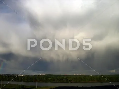 Strange storm-clouds Stock Photos