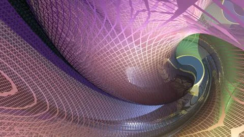 Strange swirling structure Stock Illustration