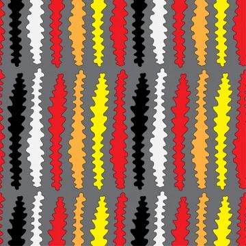 Strange Worm Seamless Pattern Stock Illustration