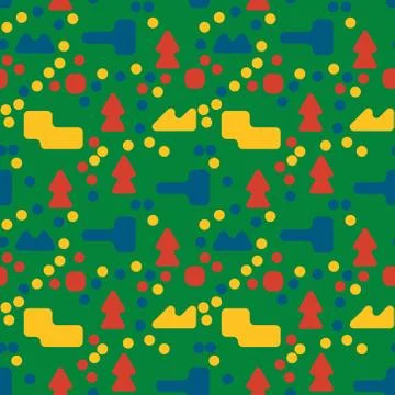 Stranger landscape abstract seamless pattern Stock Illustration