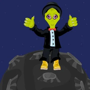 Stranger on planet Stock Illustration
