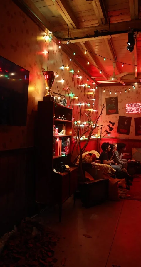 Stranger Things Fan Event Immersive Will Byers Room Bangkok Stock Footage 324898750
