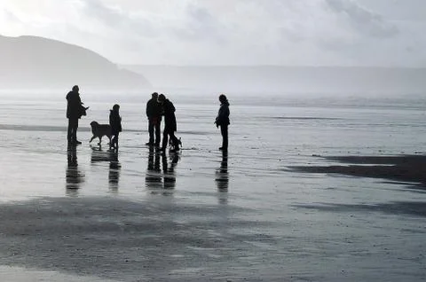 Strangers on the shore Foto stock