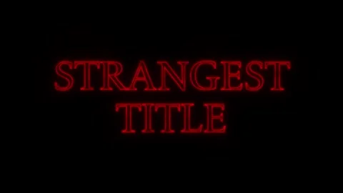 Strangest Title Horror Title Intro Stock After Effects