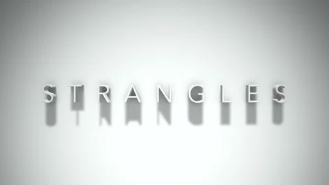 Strangles 3D title animation with shadows on a white background Stock Footage 297084918