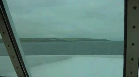 Stranraer to Belfast Ferry looking through front window Stock-Footage 35837413