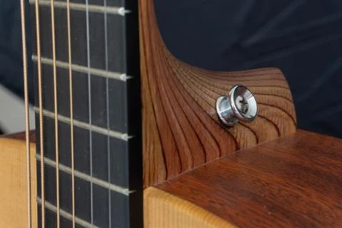 Strap Button Of Acoustic Guitar Stock Photos
