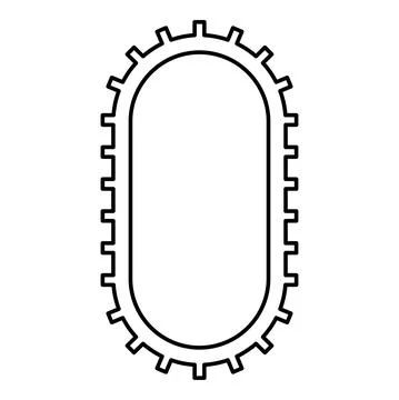 Strap for engine washing machine Cambelt Shootless belt contour outline icon  Stock Illustration