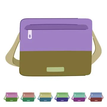 Strap laptop bag vector cartoon graphic Illustrazione stock