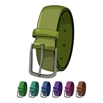 Strap leather belt cartoon vector graphic sign color Stock Illustration