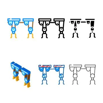 Strap simplified system garage tool color icon vector Stock Illustration